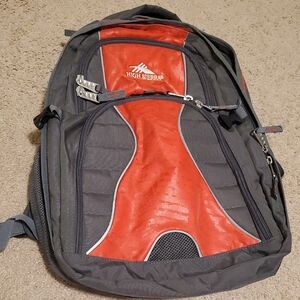 High Sierra Orange and Gray Backpack